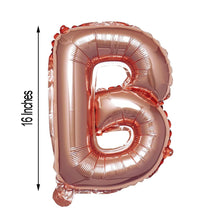 Mylar Foil 16 Inch Metallic Blush & Rose Gold Letter B Balloons