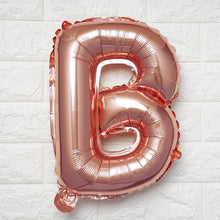 Foil Mylar Metallic Blush & Rose Gold Letter & Number Balloons 16 Inch