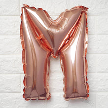 Metallic Blush & Rose Gold Mylar Foil 16 Inch Letter M Balloons