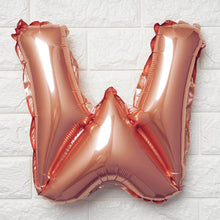 Metallic Blush & Rose Gold Mylar Foil 16 Inch Letter W Balloons