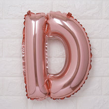 16 inch Metallic Blush Mylar Foil Letter Balloons - D