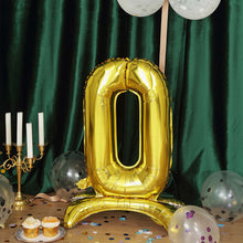 Stand Alone 27 Inch Metallic Gold Number Balloon Mylar Foil 