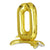 27 Inch Gold Self Standing Helium Or Air Mylar Foil Number Balloons
