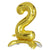 27 Inch Gold Number Balloons Self Supporting Mylar Foil For Helium Or Air