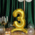 Self Standing 27 Inch Mylar Foil Number Balloon In Metallic Gold