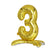 Gold Mylar Foil Number Balloons 27 Inch Self Standing With Helium Or Air