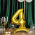 27 Inch Metallic Gold Mylar Foil Number Balloon Self Supporting