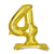 27 Inch Self Supporting Gold Mylar Number Balloons Helium Or Air Compatible