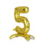 Gold 27 Inch Mylar Number Balloons Self Supporting For Helium Or Air Use