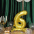 Metallic Gold 27 Inch Number Balloon Mylar Foil Self Standing