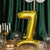 27 Inch Stand Alone Metallic Gold Mylar Foil Number Balloon