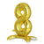 Gold 27 Inch Mylar Foil Number Balloons Self Supporting For Air Or Helium