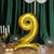 Metallic Gold Mylar Foil Number Balloon 27 Inch Self Standing