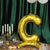 27 Inch Self Supporting Gold Mylar Foil Letter Balloons Helium Or Air
