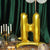 27 Inch Mylar Letter Balloons Gold Self Supporting For Helium Or Air