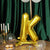 27 Inch Gold Mylar Foil Letter Balloons Self Supporting For Air Or Helium