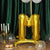 Self Supporting 27 Inch Gold Mylar Foil Letter Balloons Air Or Helium