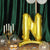 27 Inch Gold Mylar Letter Balloons Self Standing Compatible With Air Or Helium