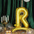 Gold 27 Inch Mylar Foil Letter Balloons Self Supporting Air Or Helium