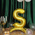 Self Standing 27 Inch Gold Mylar Letter Balloons Compatible With Air Or Helium
