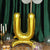 Stand Alone 27 Inch Gold Letter Balloons Mylar Foil Helium Or Air
