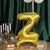 Self Standing 27 Inch Gold Mylar Foil Letter Balloons Helium Or Air Compatible