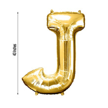 40inch Shiny Metallic Gold Mylar Foil Helium/Air Alphabet Letter Balloon - J
