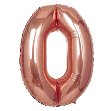 Mylar Foil 40 Inch Metallic Blush & Rose Gold Number Balloons 