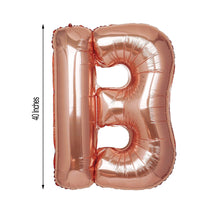 Mylar Foil 40 Inch Metallic Blush & Rose Gold Letter B Balloons