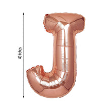 Mylar Foil 40 Inch Metallic Blush & Rose Gold Letter J Balloons