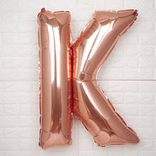 Metallic Blush & Rose Gold Mylar Foil 40 Inch Letter K Balloons