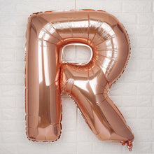 Metallic Blush & Rose Gold Mylar Foil 40 Inch Letter R Balloons