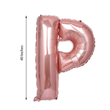 40inch Metallic Blush Mylar Foil Helium/Air Alphabet Letter Balloon - P