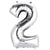40 Inch Mylar Foil Number & Letter Metallic Silver Helium And Air Balloons#whtbkgd