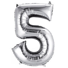40 Inch Mylar Foil Number Balloons Metallic Silver For Helium And Air#whtbkgd