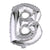 Metallic Silver Number & Letter Balloons Mylar Foil 40 Inch Helium And Air#whtbkgd