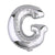 40 Inch Mylar Foil Number & Letter Metallic Silver Balloons Helium And Air#whtbkgd