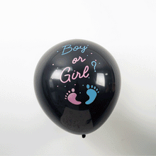24inch Gender Reveal Pink Confetti Filled Boy Or Girl Print Latex Balloon