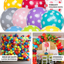 Yellow & White Party Balloons 12 Inch Fun Polka Dot Latex 25 Pack