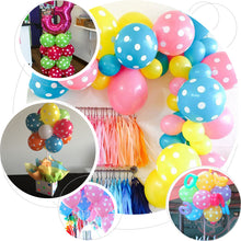 25 Pack Yellow & White Fun Polka Dot Latex Party Balloons 12 Inch