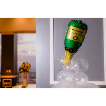 Add a Touch of Elegance with Champagne Bottle and Glass Mylar Foil Balloons