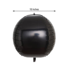 2 Pack | 18inch 4D Shiny Black Sphere Mylar Foil Helium or Air Balloons