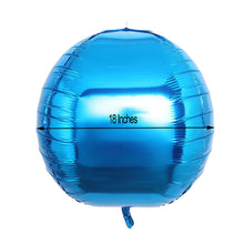 2 Pack | 18inch 4D Royal Blue Sphere Mylar Foil Helium or Air Balloons