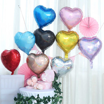 Make a Statement with Metallic Blue Heart Mylar Balloons