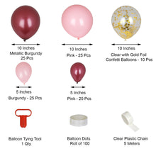 Latex metallic burgundy and pink sphere balloon
