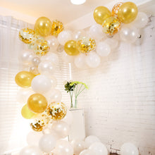 100 Pack of Gold White & Silver Colors DIY Balloon Arch Party Kit 