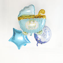 Blue And White Balloon Bouquet For A Boy Baby Shower