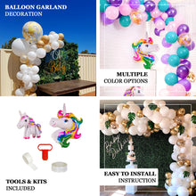 Balloon Arch Kit In Purple Gold White 121 Pack