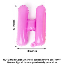 Happy Birthday Colorful Mylar Foil Balloon Banner 13 Inch Ready To Use 