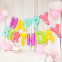 Colorful Mylar Foil Happy Birthday Balloon Banner 13 Inch Ready To Use 